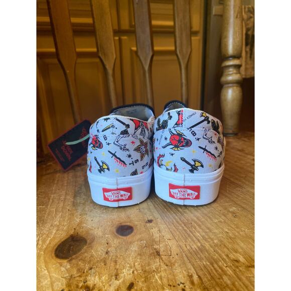 Vans x Stranger Things Custom Hellfire Club Slip On Shoe Men 8 Women's 9.5 NWOB - Picture 3 of 5